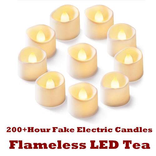 Flameless LED Tea Lights Fake Electric Candles TeaLights