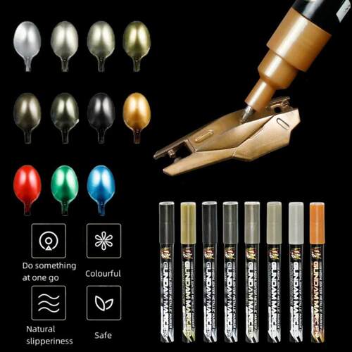 Metallic Markers Colouring Pens for Mech Painting Golden Pai