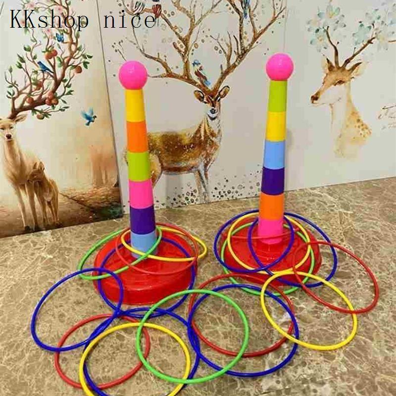 Hoop Ring Plastic Toss Quoits Garden Game Pool Kids Toy Outd