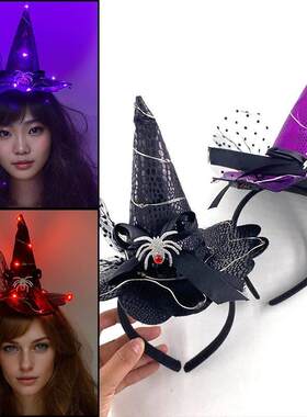 1PCS Glow LED Hair Hoop Headdress Halloween Festival Party W
