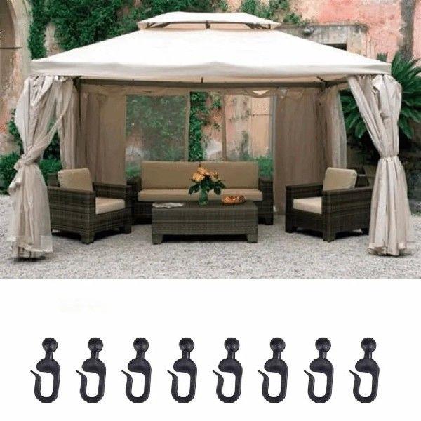 20pcs Plastic Curtain Hooks Rustproof Waterproof Mosquito