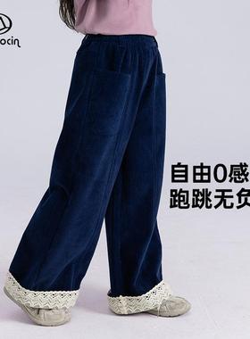 【CC家CC】半度闲女童加绒中大童24新款儿童冬季运动裤B4K1186