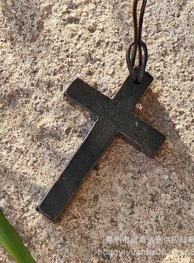 俄罗斯次石墨仿古黑色十字架百搭欧美服饰搭配新风尚饰品挂饰