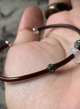 2024新款古法新中式国风手镯设计感竹节清冷感气质感开口手镯