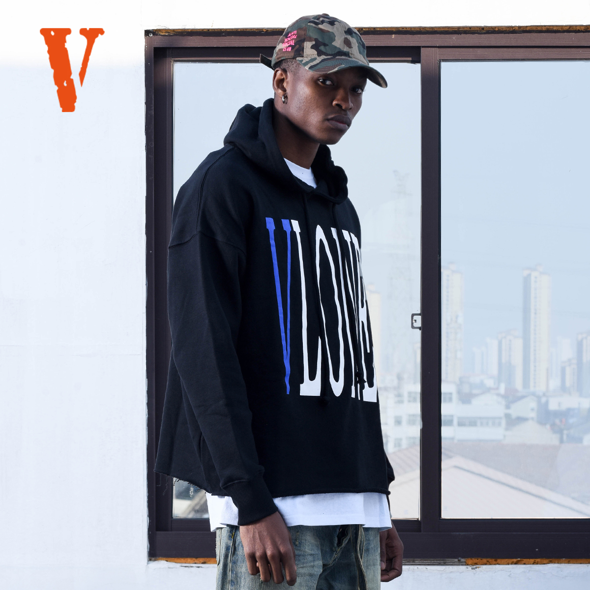 VLONE Staple Hoodie 经典印花背后套头大Logo连帽卫衣 男女同款