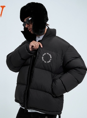 VLONE 大LOGO系列Puffer立体刺绣 2025新款冬季无帽面包羽绒服男