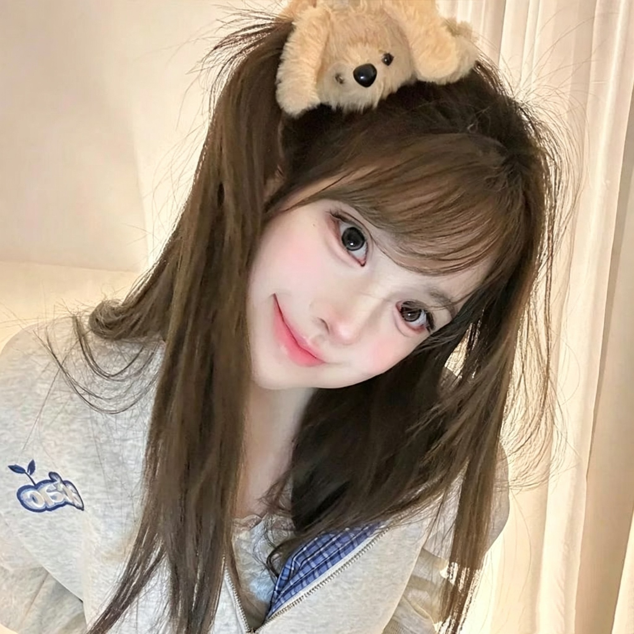 可爱金毛狗狗毛绒抓夹发卡后脑勺盘发鲨鱼夹小众时尚百搭发夹发饰