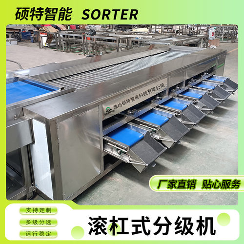 滚杠式选果机 油桃滚杠分级机 荔枝大小分选设备 芒果筛果机