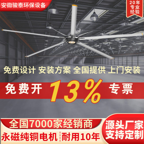 厂家直供工业永磁大吊扇变频节能大风扇大风量厂房车间仓库降温