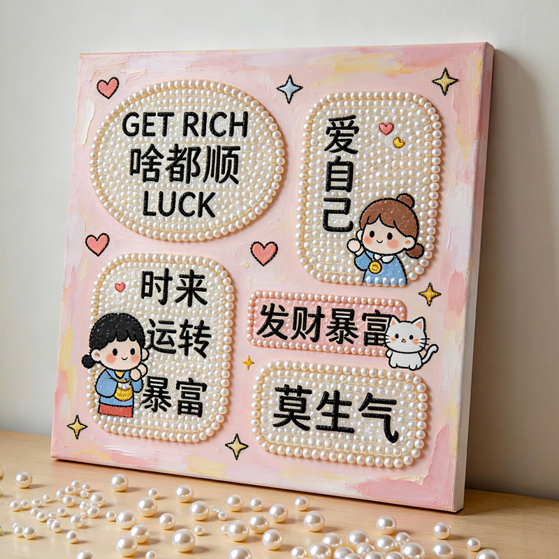 珍珠画DIY材料新年发财暴富
