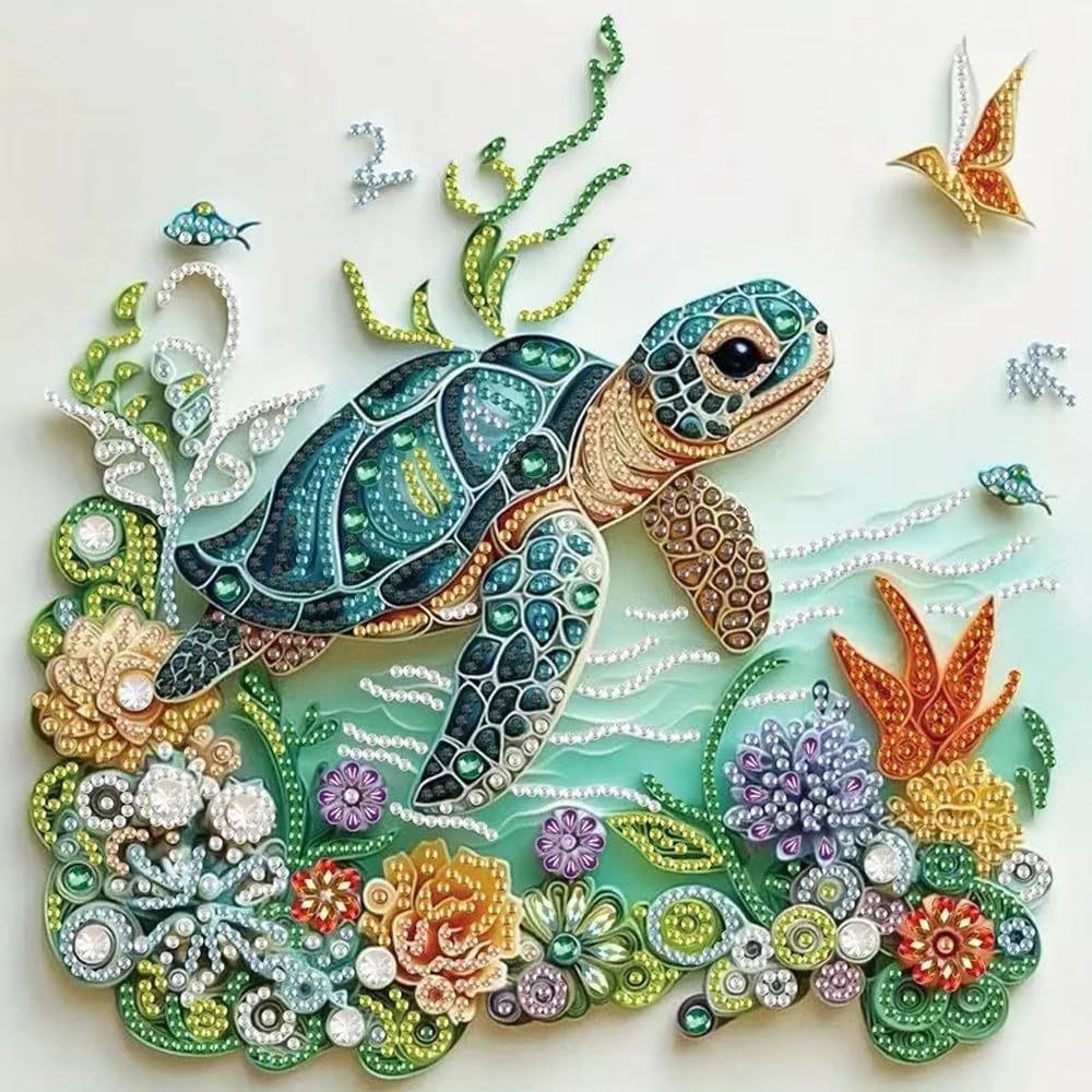 海洋动物满钻钻石贴画材料包