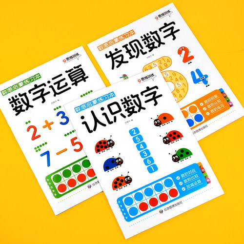 3本幼小衔接数感启蒙数学练习册