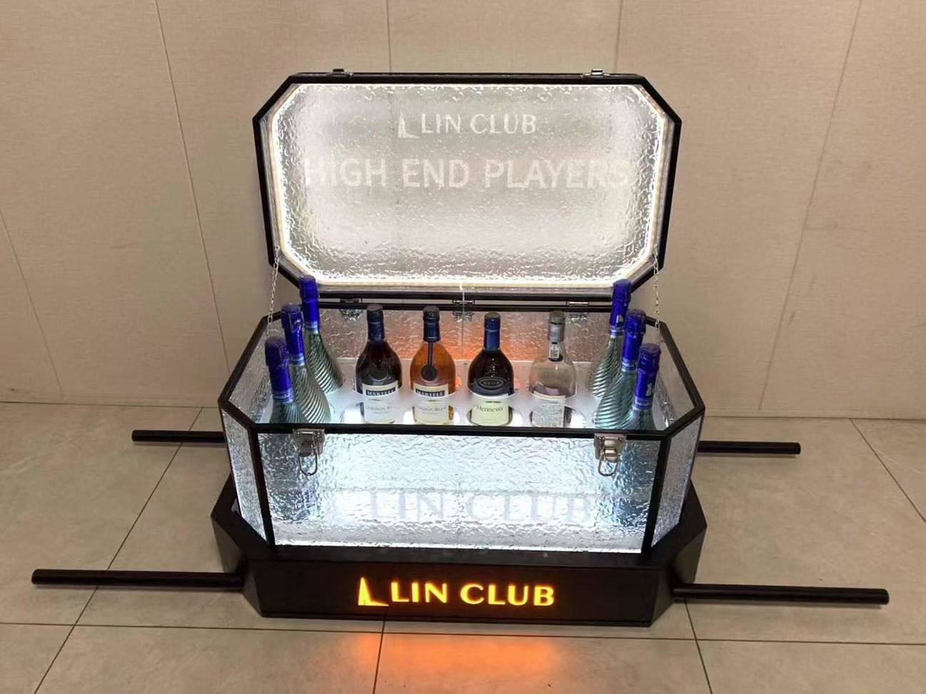 酒吧KTV发光冰桶夜店LED亚克力创意充电啤酒框鸡尾酒香槟酒苏打酒