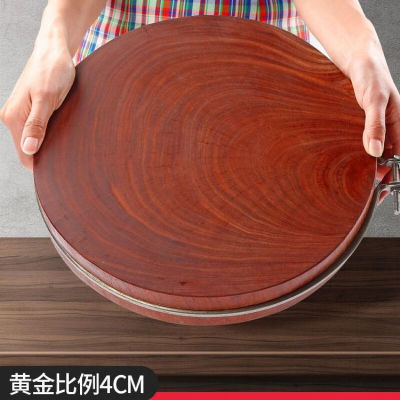 铁木砧板菜板实木圆形厨房菜墩切菜板案板整木加厚抗裂30*4特等铁