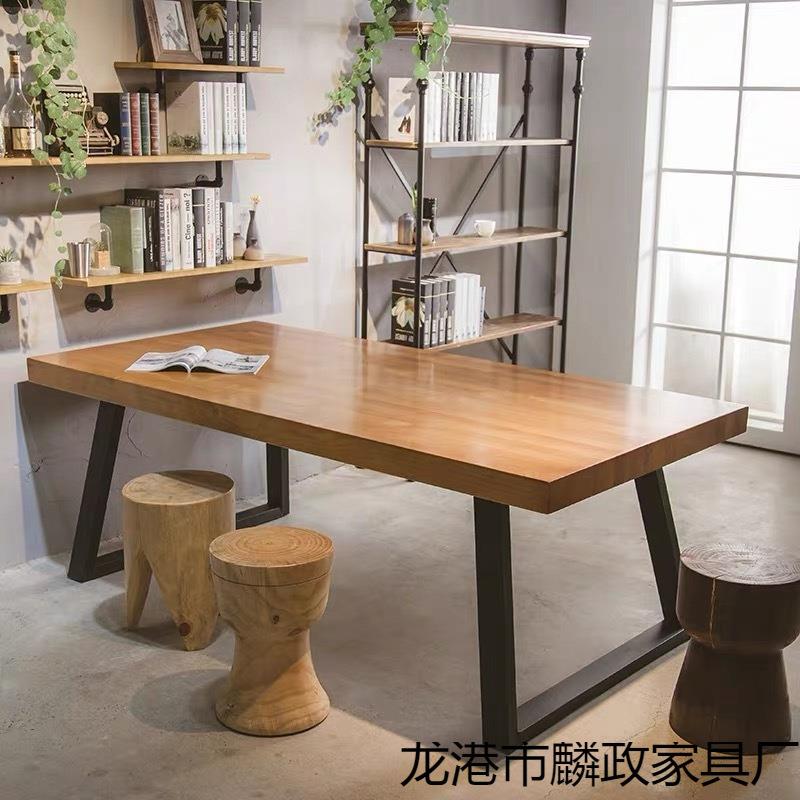 实木办公桌北欧电脑台式桌简约现代书桌写字台学习桌松木书桌简易