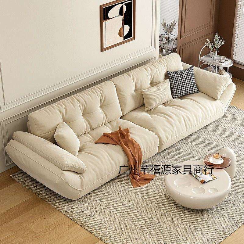 2024年新款云朵沙发科技布猫抓布小户型家用奶油风简约现代出租房