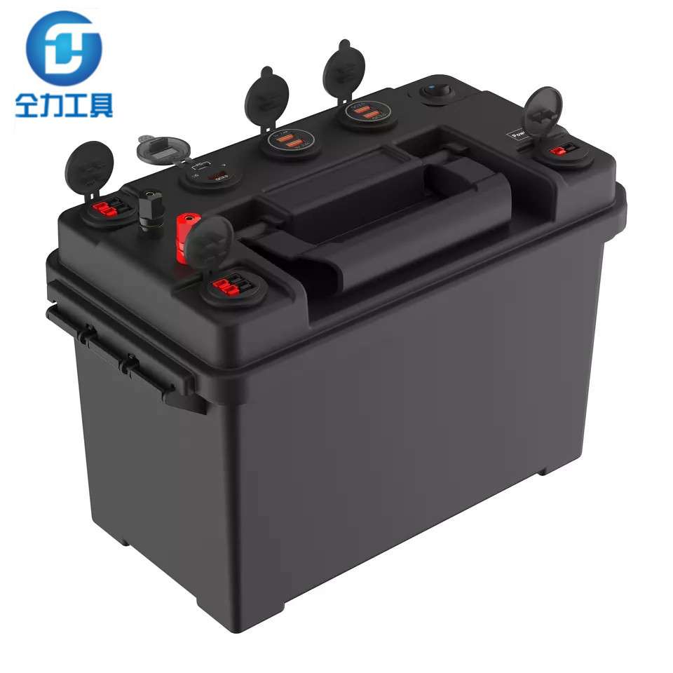 battery box户外多功能电瓶盒应急电源储能电池箱USB快充便携电源