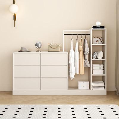 斗柜储物柜卧室实木斗柜衣帽架一体床尾柜挂衣架收纳柜衣物置物架