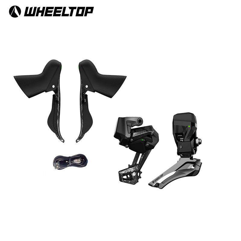 轮峰WHEELTOP公路电变圈刹碳纤维7-13速自行车纯无线国产变速套件
