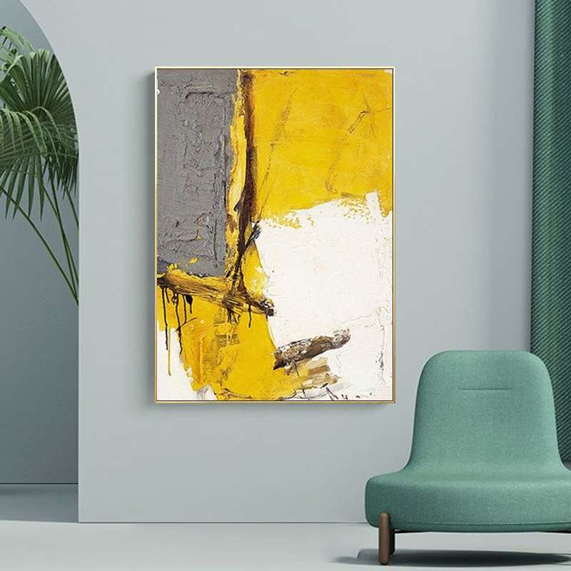 纯手绘油画大厅巨幅餐厅挂画别墅走廊壁画现代抽象客厅玄关装饰画图片