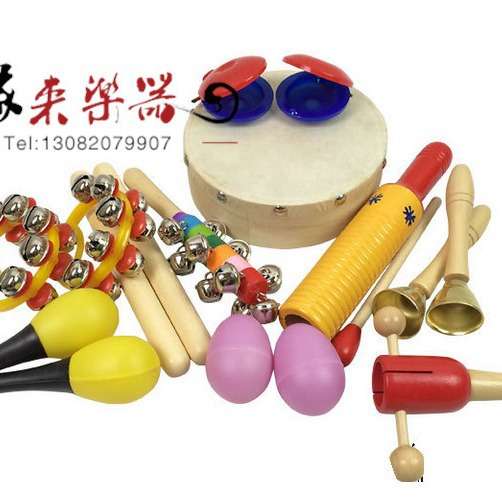 奥尔夫打击乐器套装组合 早教音乐教具早教10件套