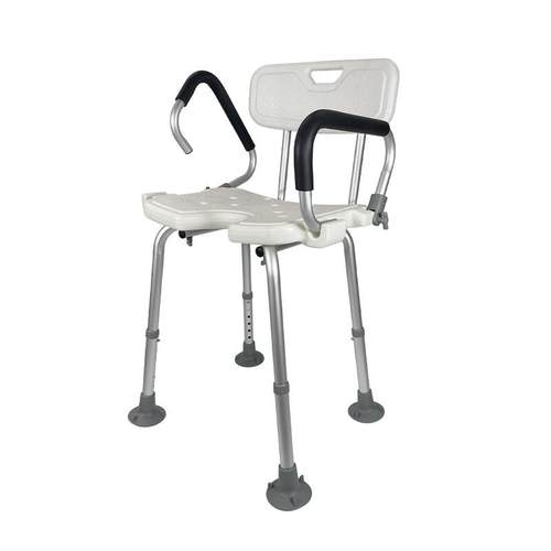 新款铝合金老人孕妇坐浴凳淋浴椅防滑可调节卫生间浴室凳扶手可抬
