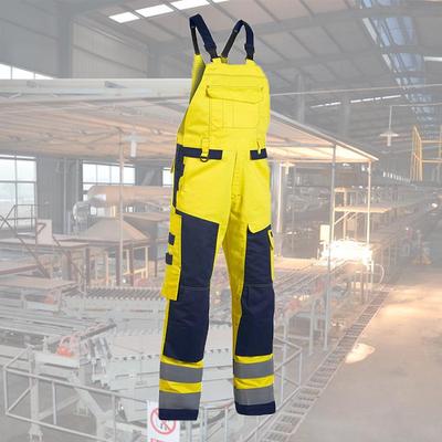 外销反光背带裤反光安全连体服overall环卫交通安全服