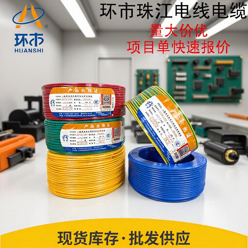 环市珠江国标纯铜家装电线电缆