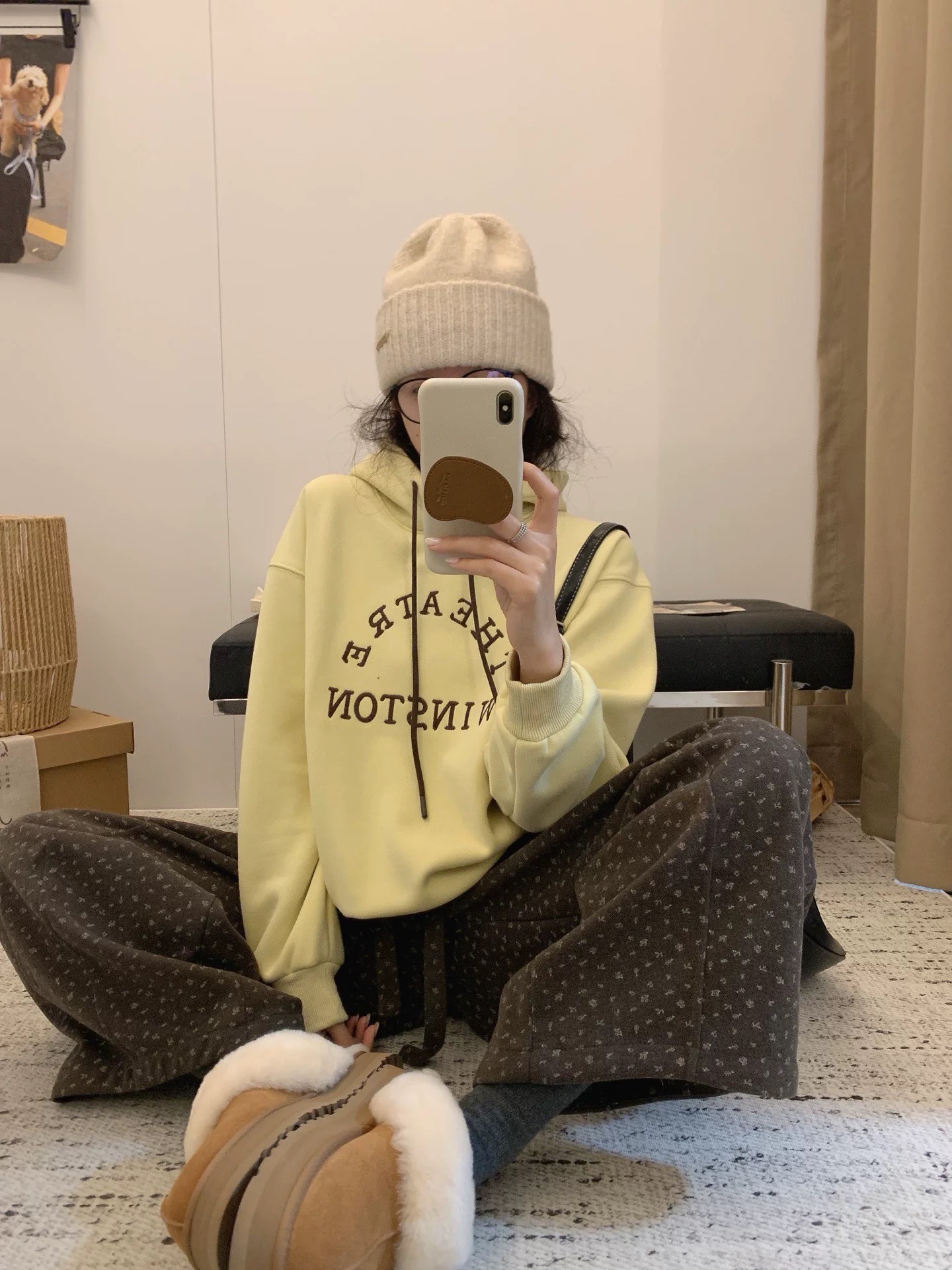 10/30 “冬季韩感”加绒加厚字母撞色感连帽卫衣 胸围120衣长62