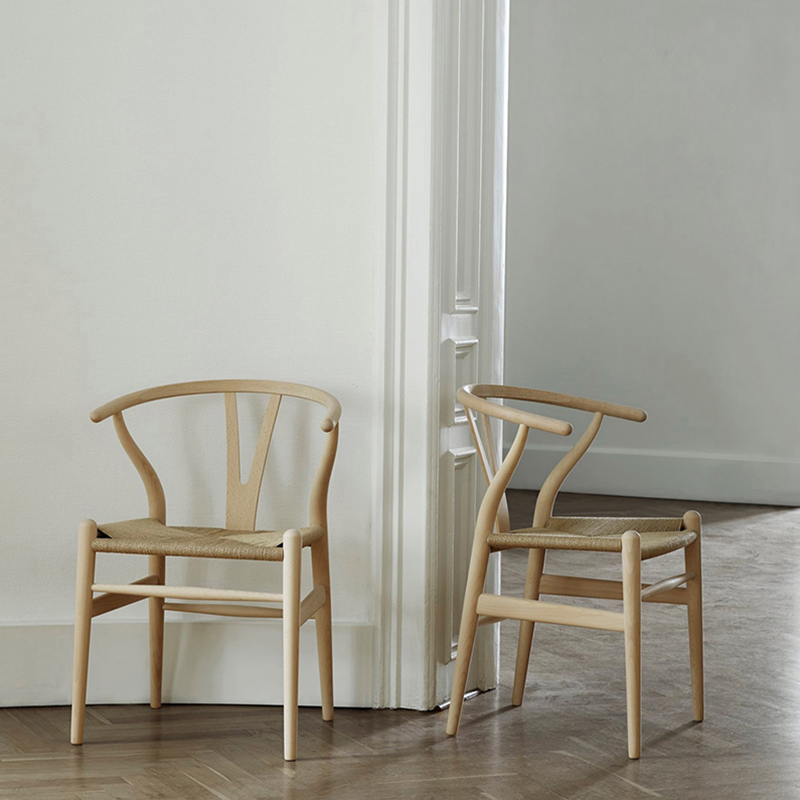CarlHansen叉骨椅Y椅实木简约