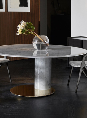 意大利进口正版 Gallotti&Radice 大理石圆餐 Oto Big 桌现代轻奢