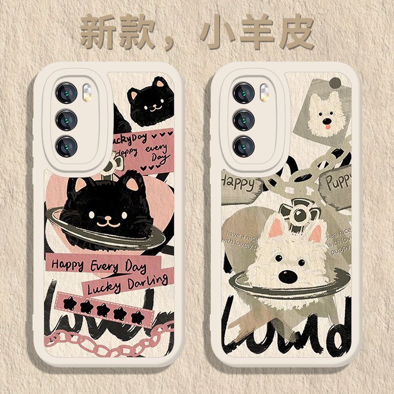 黑猫西高地手机壳适用小米红米