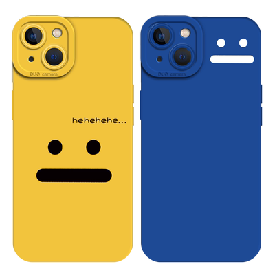 适用无语表情手机壳苹果硅胶