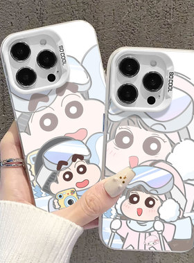 雪地滑板小新妮妮适用小米13手机壳14情侣12新款17promax可爱note15红米k70k80k90k60k50k40高级11/10/turbo4