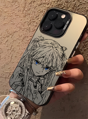 线稿EVA适用小米14pro手机壳15ultra明日香17/13动漫11红米k80二次元k70ek60k50k40k90新款note12/turbo4男10