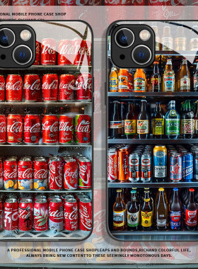 夏日汽水适用iqoo13手机壳情侣z9turbo啤酒12可乐11pro蓝色neo10/15好看9/8男生7玻璃6一加13套1+ace5至尊2/3