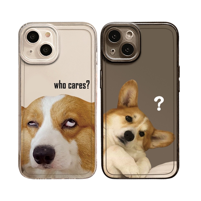 适用柯基狗狗手机壳iqoo透明