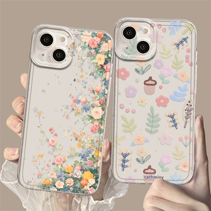 小碎花适用小米15手机壳14新款12女17红米k80prok70k60k50k40k90小清新note13妈妈civi4高级11ultra透明10s/9