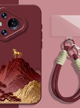 适用华为pura80手机壳70pro金山马60马年mate50新年40硅胶nova15挂绳14本命年13新款12过年11红色10/9/8/7/30