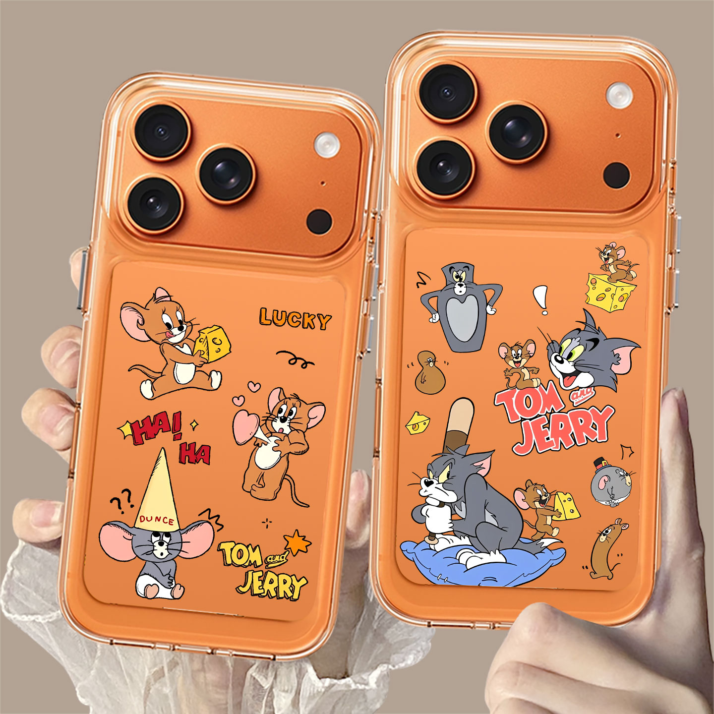 适用苹果系列手机壳可爱猫和老鼠