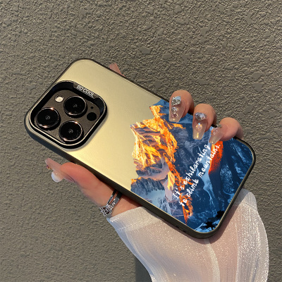 适用华为手机壳日照金山雪山