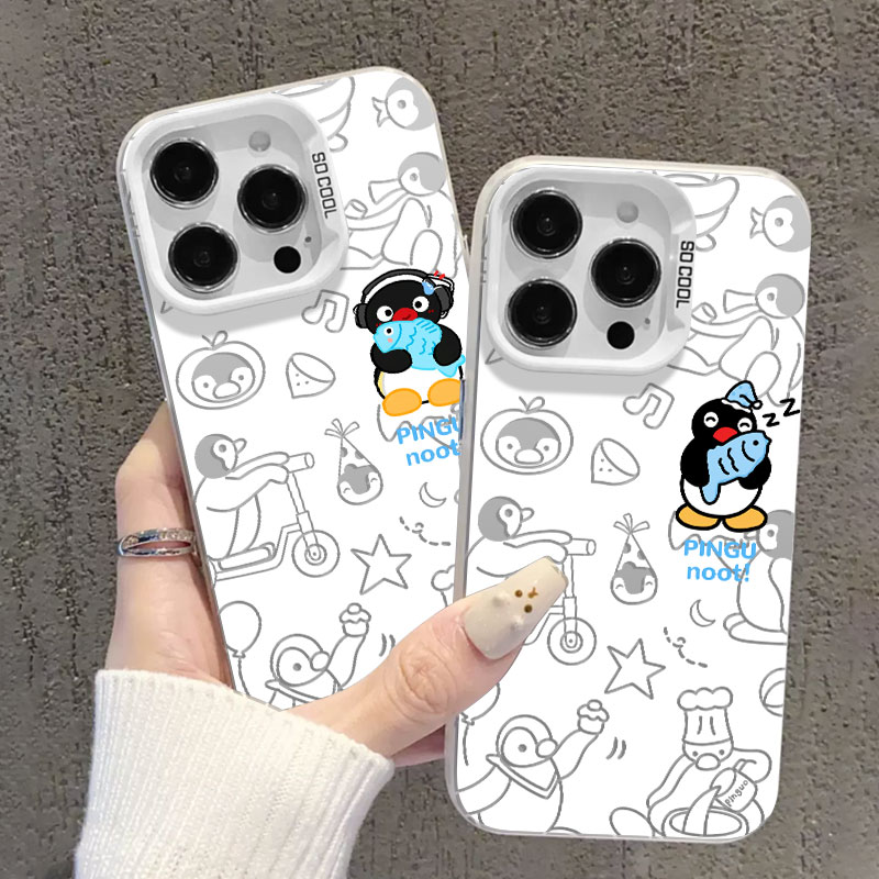 适用pingu企鹅手机壳苹果