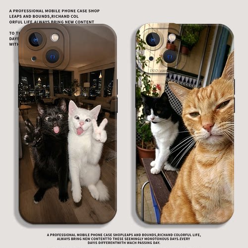 适用iqoo手机壳自拍小猫