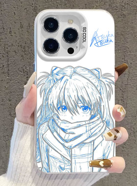 eva围巾明日香适用iqoo12手机壳15新款13动漫neo11二次元z10turbo一加ace6/5/3/9pro/2v/8/7魅族21/oppo/vivo