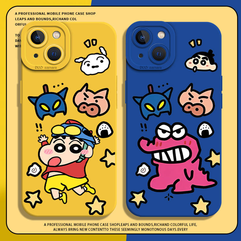 适用苹果系列手机壳蜡笔小新鳄鱼