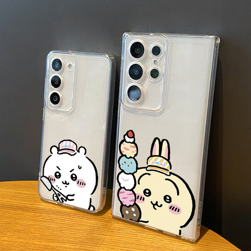适用吃货chiikawa手机壳三星透明