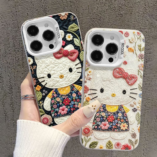 适用iqoo手机壳蝴蝶结猫咪