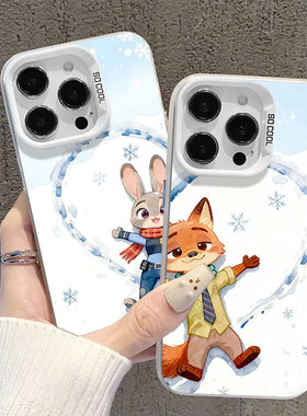 雪地爱心朱迪尼克适用小米15手机壳17promax情侣14疯狂动物城13新款12红米k80k90k70k60k50k40狐狸note11兔10