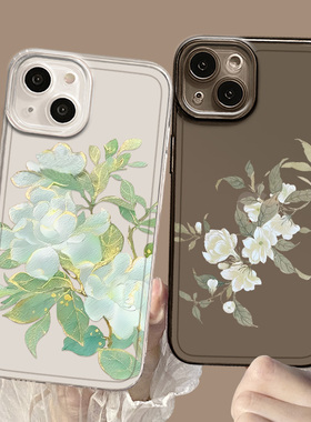 茉莉花适用小米12pro手机壳17max国风14红米k70新中式note13古风11ultra套10小众15高级感k80k60k50k40k90款9