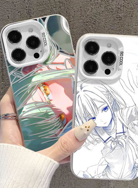 素描若叶睦适用iqoo15手机壳13新款12动漫1+11二次元z10turbo+/neo9pro一加ace5/3/2v/8/7/6魅族21/oppo/vivo